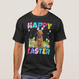 T-shirt Joyeux Bunny de Pâques Dogue De Bordeaux Chien de