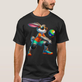 T-shirt Joyeux Bunny de Pâques joueur de volley-ball Lover