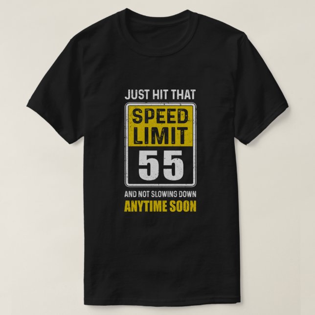 T-shirt Joyeux cadeau de 55e anniversaire avec limitation  (Design devant)