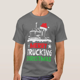 T-shirt Joyeux Camion De Noël Humour Adulte Camion Avec Sa