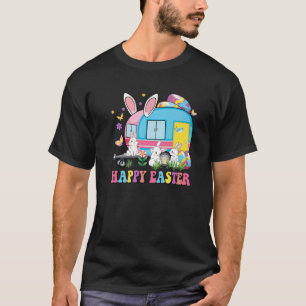 T-shirt Joyeux Camping Bunny de Pâques Camping Bunny de P