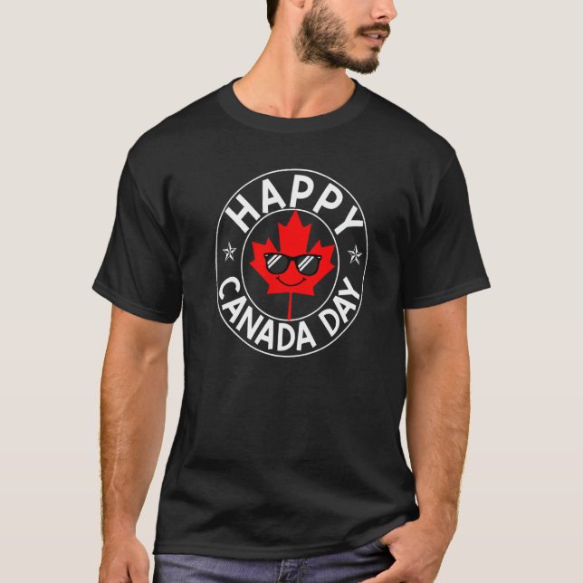 T-shirt Joyeux Canada Jour Feuille d'érable Canada Jour de (Devant)