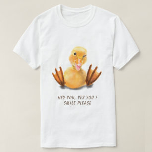 T-shirt Joyeux Canard Jaune Joué Wink - Ajouter un texte