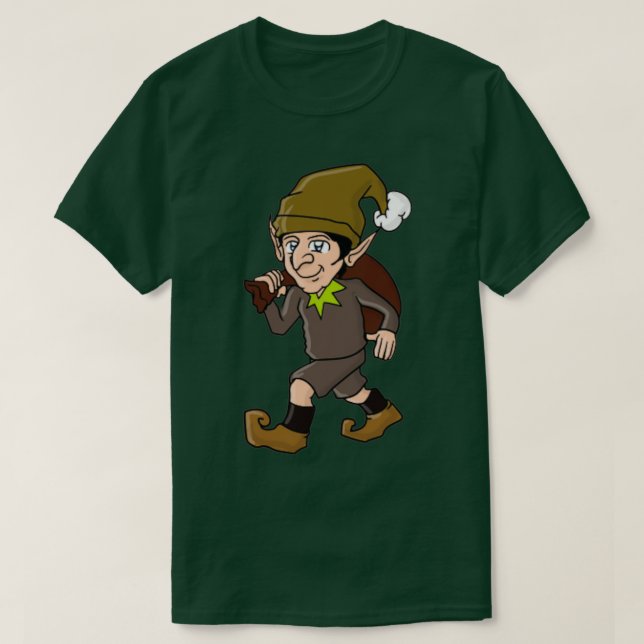T-shirt Joyeux casquette marron nain T (Design devant)