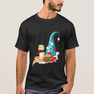 T-shirt Joyeux Cat Noël  Chat Avec Cookies