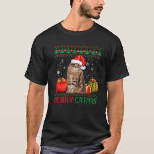 T-shirt Joyeux Catmas Chat Vilain Noël Sibérie Chat Maman 