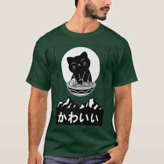T-shirt Joyeux chat avec Ramen