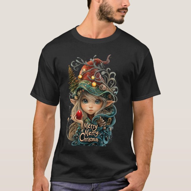 T-shirt Joyeux chemise de Noël de l'homme (Devant)