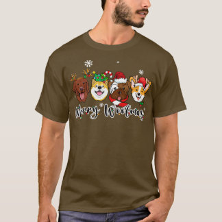 T-shirt joyeux chien de noël