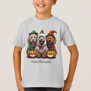 T-shirt Joyeux chien d'Halloween Goldendoodle