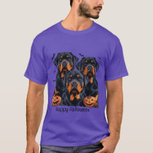 Joyeux chien Rottweiler Halloween Jack-o'-lantern