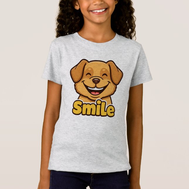 T-Shirt Joyeux chien souriant (Devant)