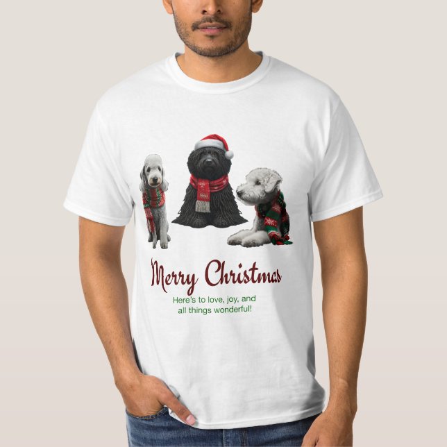 T-shirt Joyeux Chiens de Noël (Devant)