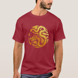 T-shirt Joyeux chinois Lunaire Nouvel An DRAGON Bourgogne