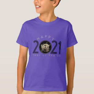 T-shirt Joyeux Chinois Ox Nouvel An 2021 T enfant