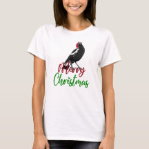 Joyeux Christmas Australian magpie tee