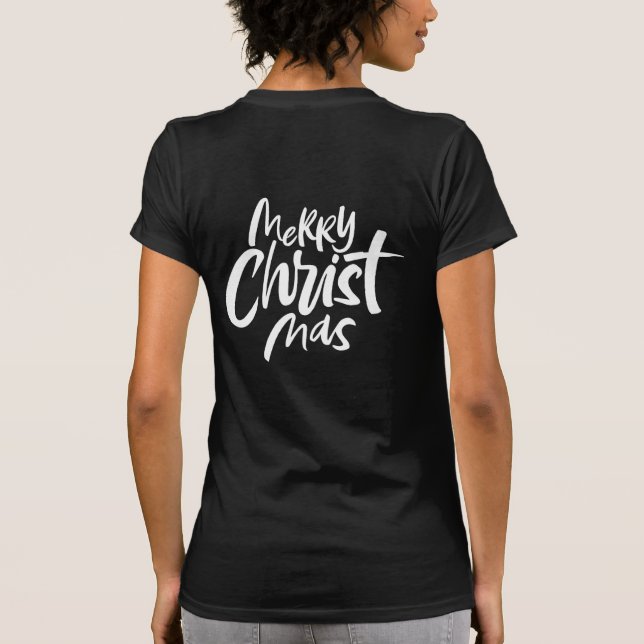 T-shirt Joyeux CHRISTmas Lettres Christian Christ Jésus (Dos)