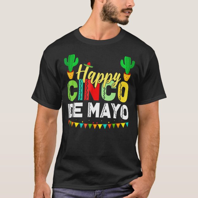 T-shirt Joyeux Cinco De Mayo Fiesta Mexicaine 5 De Mayo (Devant)