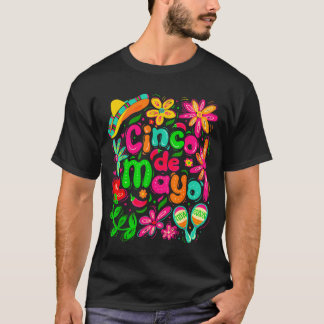 T-shirt Joyeux cinco de mayo mexicain sombrero margarita
