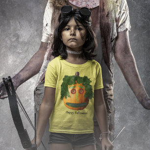 T-shirt Joyeux Citrouille alimentaire Halloween Face enfan