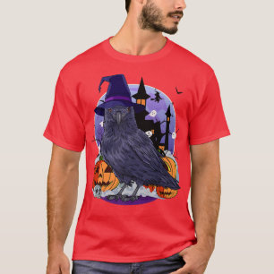 T-shirt Joyeux Citrouille de sorcière Halloween Crow migno