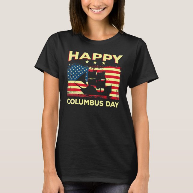T-shirt Joyeux Columbus Day Discovery Italien Explorer (Devant)