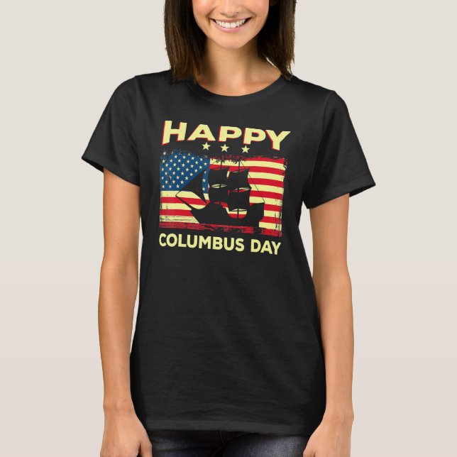 T-shirt Joyeux Columbus Day Discovery Italien Explorer (Devant)
