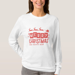 T-shirt joyeux cristaux et heureux nouvel an