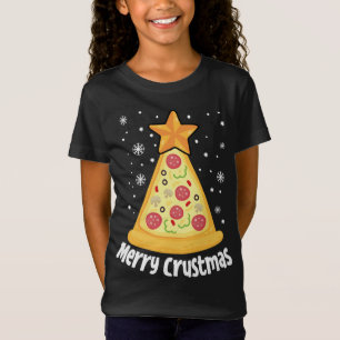T-Shirt Joyeux Crustmas Pizza Noël Arbre de Noël Joyeux ca