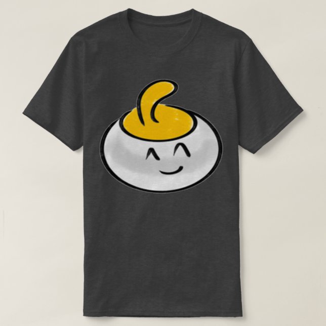 T-shirt Joyeux Curling Rock gris foncé (Design devant)
