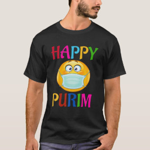 T-shirt Joyeux déguisement de purim drôle Masque Visage Ju
