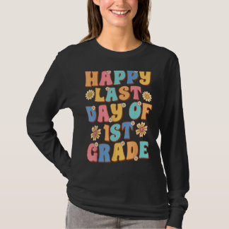 T-shirt Joyeux Dernier Jour de 1re Année Cute Groovy Premi