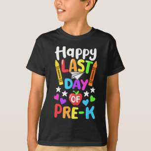 T-shirt Joyeux Dernier Jour De L'École Pré-k Cl De 2025 To
