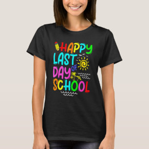 T-shirt Joyeux Dernier Jour De L'École Professeur Lunettes