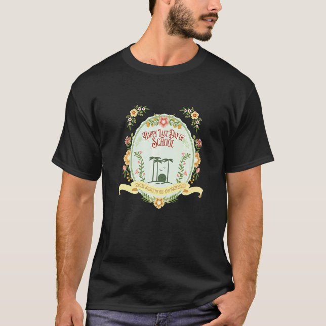 T-shirt Joyeux Dernier Jour De L'Histoire De L'École Style (Devant)
