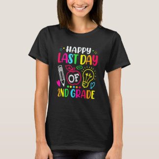 T-shirt Joyeux Dernier Jour De Professeur De 2e Année Élèv