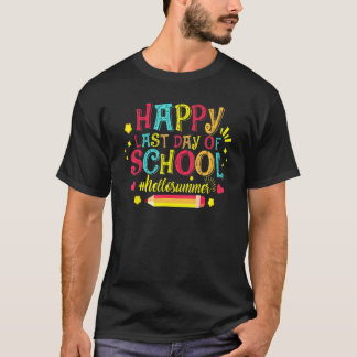T-shirt Joyeux Dernier Jour D'École Bonjour L'Été Profess