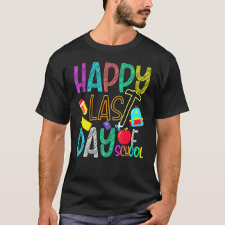 T-shirt Joyeux Dernier Jour D'École Élèves Et Enseignants