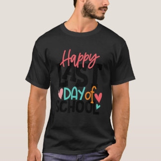 T-shirt Joyeux Dernier Jour D'École Enfants Professeur Re