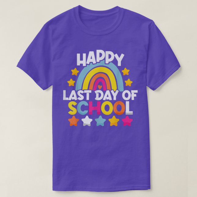 T-shirt Joyeux Dernier Jour d'École Enseignant Élève Remis (Design devant)