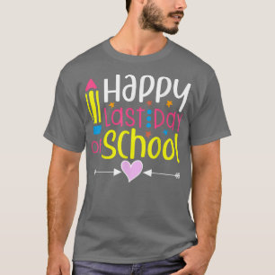 T-shirt Joyeux dernier jour d'école, enseignante de matern