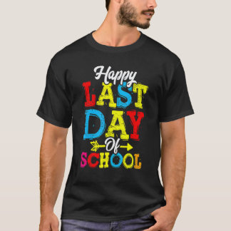 T-shirt Joyeux Dernier Jour D'École Remise Des Diplômes E