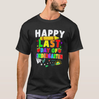T-shirt Joyeux Dernier Jour D'enseignant De Maternelle Élè
