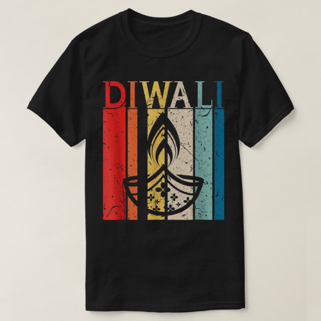 T-shirt Joyeux Diwali Candle Festival des lumières Deepava (Design devant)