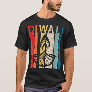 T-shirt Joyeux Diwali Candle Festival des lumières Deepava