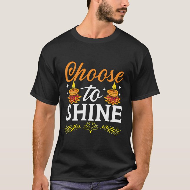 T-shirt Joyeux Diwali Deepavali Diwali Festival Indian Hin (Devant)