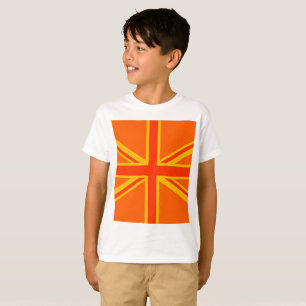 T-shirt Joyeux drapeau britannique Union Jack orange
