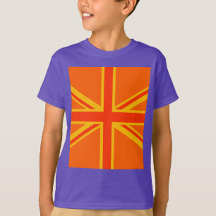 T-shirt Joyeux drapeau britannique Union Jack orange