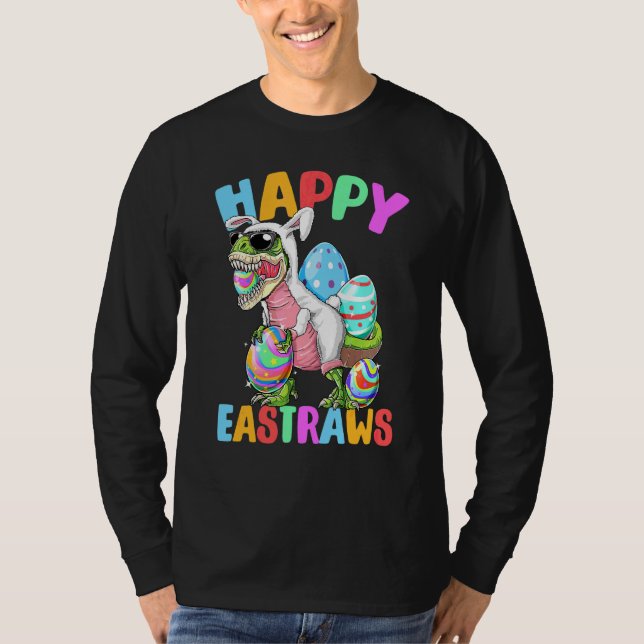 T-shirt Joyeux Eau De Pâques Rex Dinosaur Ears De Pâques E (Devant)