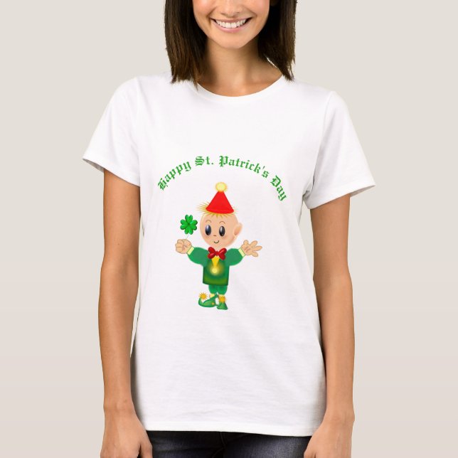 T-shirt Joyeux elfe de la Saint Patrick (Devant)